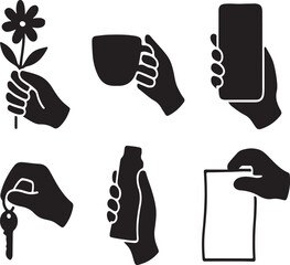 Fashion vector illustration of a set of winter gloves, clothes, and shoes collection with a woman silhouette