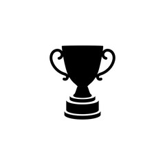 Simple Silhouette Trophy Symbol for Victory Concept