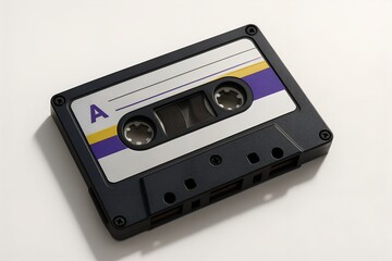Fototapeta premium Vintage audio cassette tape isolated on white background