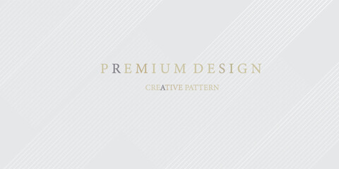 Fototapeta premium White background with elegant golden lines, use for template or cover. Elegant premium white background. vector illustration