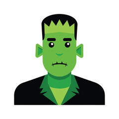 Halloween Frankenstein's Monster Vector Design
