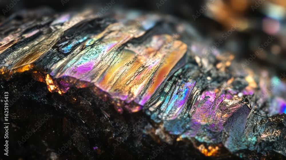 Poster a close-up view of a rock covered in crystals, suitable for use as a decorative element or in scient