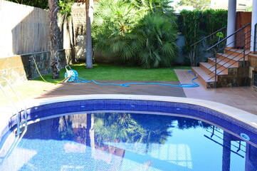 swimming pool in the garden