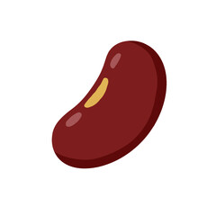 cartoon vector illustration of red bean