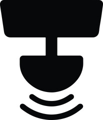 Silhouette ceiling mounted occupancy sensor for smart home vector illustrator
