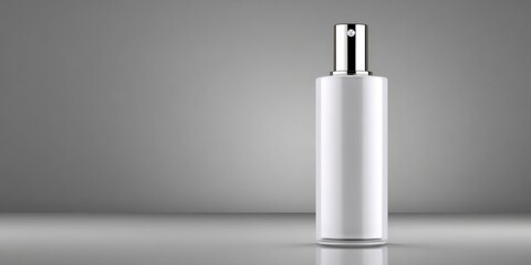 Elegant White Perfume Bottle: Minimalist Product Shot