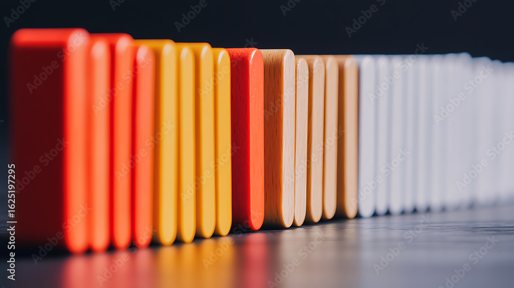 Poster colorful blocks form a gradient, creating a visually appealing pattern. the blocks are arranged in a