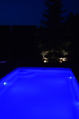 swimming pool in the night