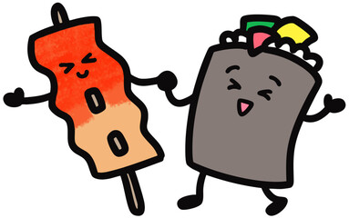 김밥 캐릭터(벡터)