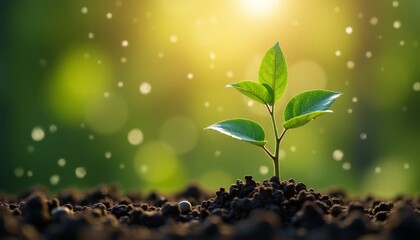 Green shoots of life emerge from the earth
