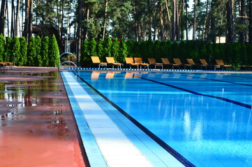 swimming pool in hotel