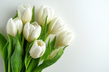 White Tulip Flower Bouquet
