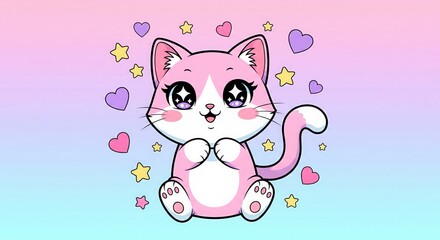 Uwu Cat Kawaii Wallpaper – Cute Cat Background in HD, Beautiful Cat Art