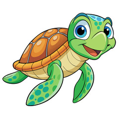 Fototapeta premium funny turtle cartoon