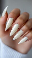 woman hands with nail polish