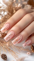 woman hands with nail polish