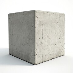 white cube isolated on white