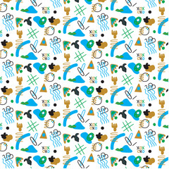 seamless pattern with kids