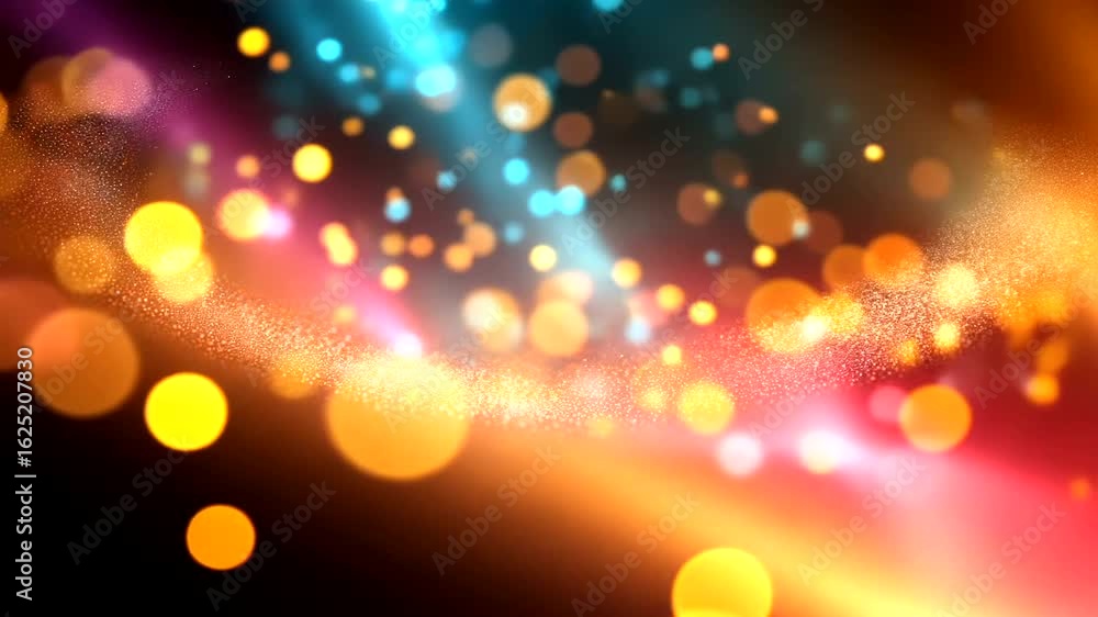 Aufkleber abstract multicolored bokeh background with blurred glowing light elements