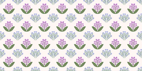 Seamless watercolour and unique floral pattern background for covers, notes, banner. Soft backgrounds colour. Watercolour art work. Flower stalk. Colourful flower. Summer Spring.