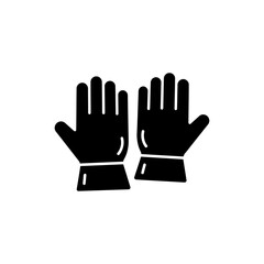  Insulated Gloves Black Filled Icon Safety Protective Handwear