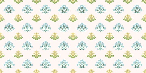 Seamless watercolour and unique floral pattern background for covers, notes, banner. Soft backgrounds colour. Watercolour art work. Flower stalk. Colourful flower. Summer Spring.