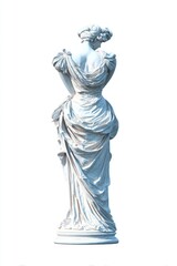 Detailed White Marble Statue Of A Woman