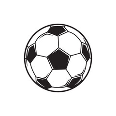 Fototapeta premium Classic Soccer Ball Illustration, Black and White Football Vector, Sports Graphic Design