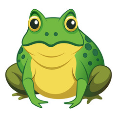 Fototapeta premium green frog isolated on white
