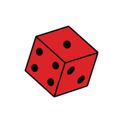 A colorful dices vector art illustration