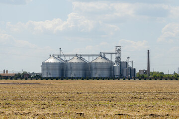 agro silos granary elevator with seeds cleaning line on agro-processing manufacturing plant for...