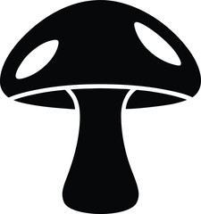 black and white mushroom