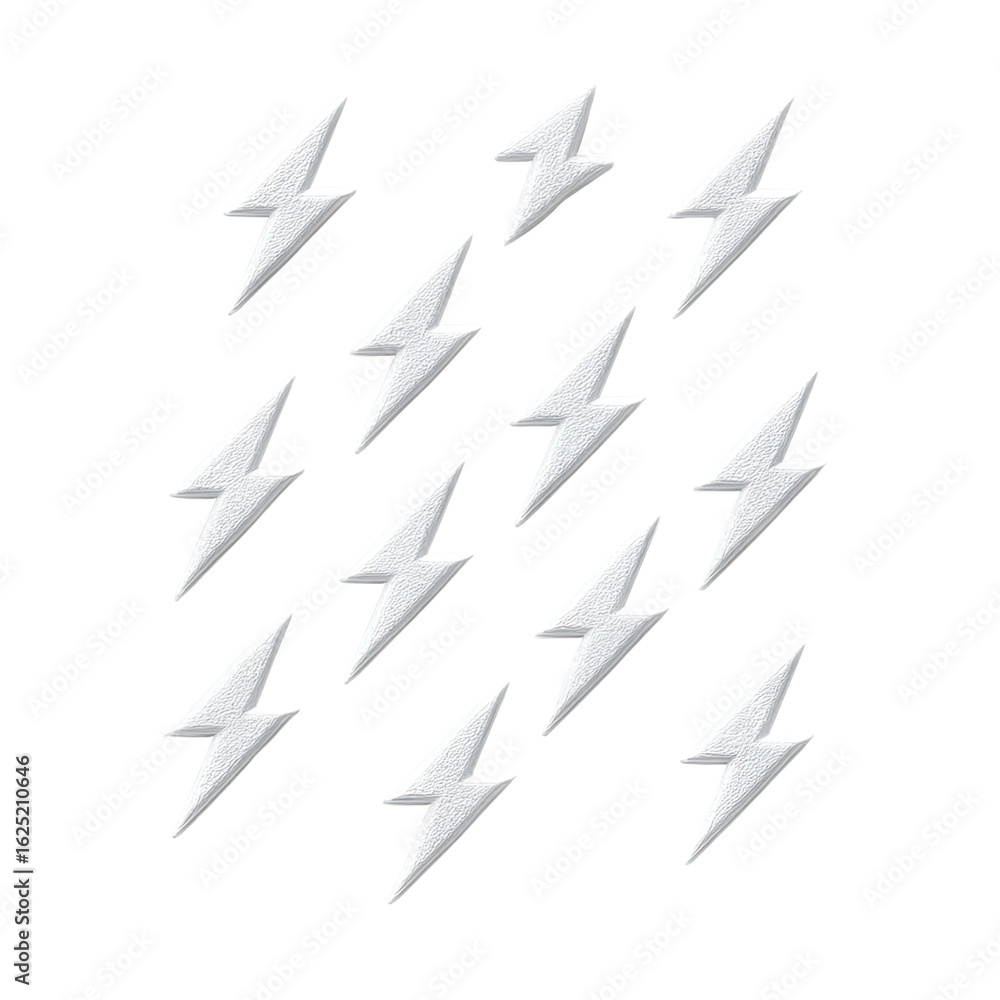 Poster abstract lightning symbols in a repetitive pattern for graphic design and creative projects