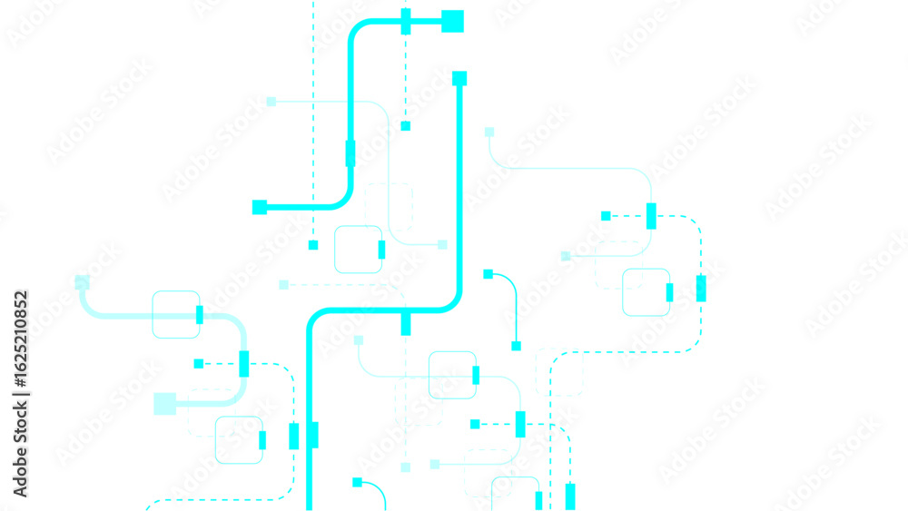Poster computer motherboard vector background with circuit board electronic elements. abstract blue backgro