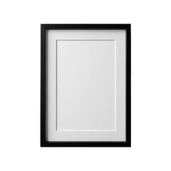 an empty black frame with a white pass partout [Transparent Background PNG].