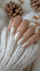 woman hands with nail polish