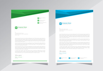 Business letterhead templates for your company, A4 vector illustration.