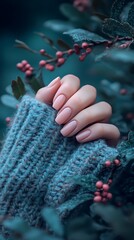 woman hands with nail polish