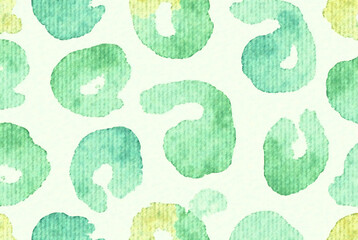 A vibrant, seamless pattern of green divorces, abstract watercolor style, elegant and sophisticated, for print design.