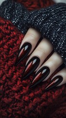 woman hands with nail polish
