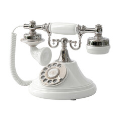 classic old retro revival telephone receiver [Transparent Background PNG].