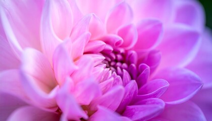 Vibrant Pink Dahlia Flower, Close-up Macro Petal Texture
