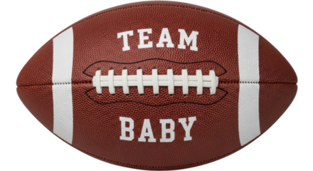 Isolated American Football with Text