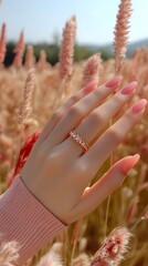 woman hands with nail polish