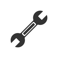 Double Open-End Wrench Icon Mechanical Tool Vector Illustration