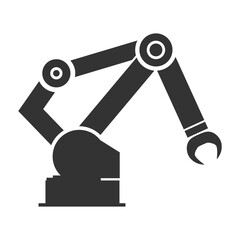 Robotic Arm Icon Automation and Industrial Robot Vector Illustration