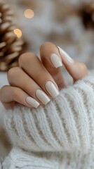 woman hands with nail polish