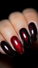 woman hands with nail polish