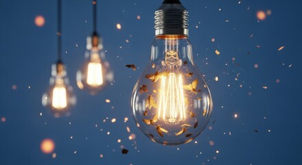 Illuminating Ideas With Glowing Inspiration And Creative Sparks