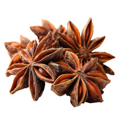  Close up of star anise spice aromatic ingredient for food recipes isolated [Transparent Background PNG]